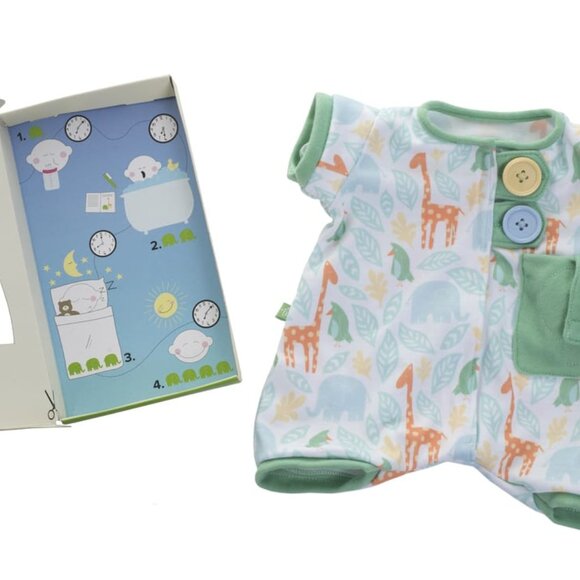 NWT Swedish Doll Clothes - Green Pajamas - Picture 2 of 3